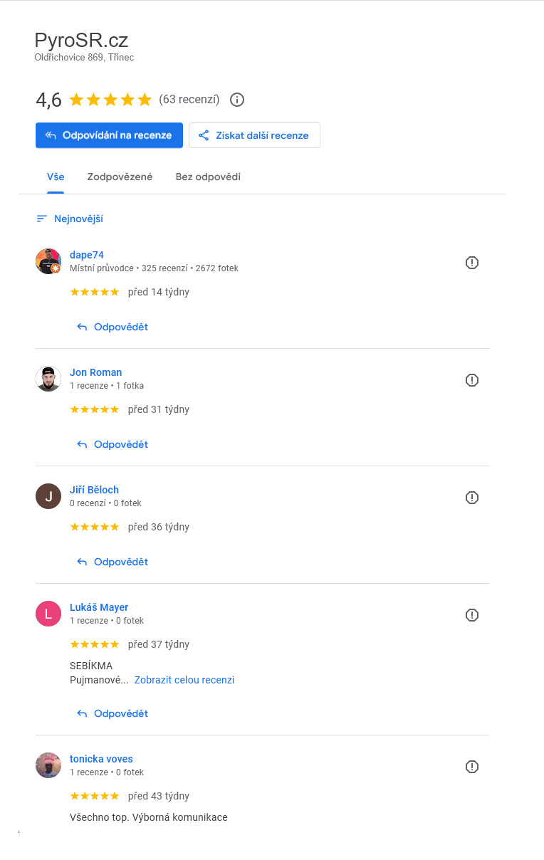 Recenze PyroSR na Google